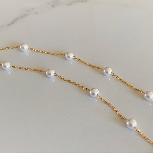 Pearl necklace, pearl choker, layered necklace - Picture 9 of 9